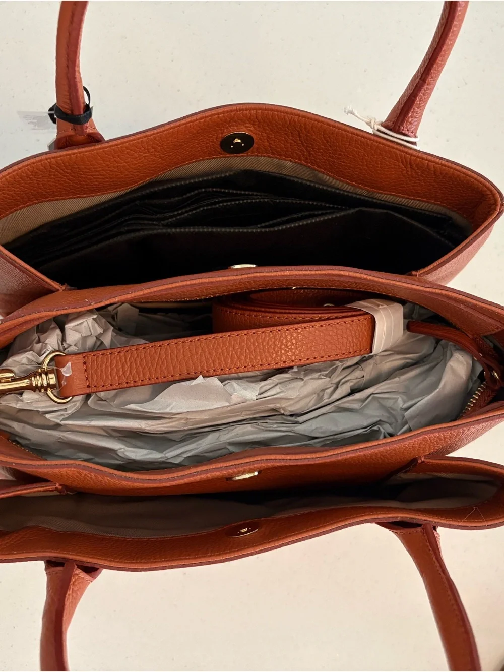 Iacucci Italian Leather Purse - Red Brown